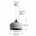 Φωτιστικό Κρεμαστό Καμπάνα Φ35cm E27 230V Μαύρο Μεταλλικό Καπέλο 4387-BL